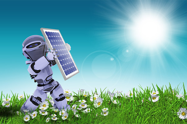  doll stopping the sun with solar panel